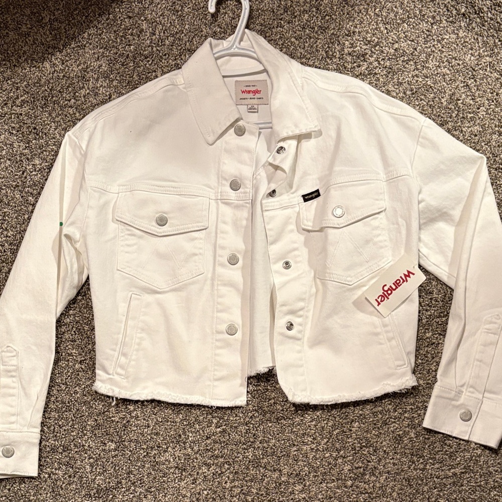 Wrangler White Denim Jacket xs new